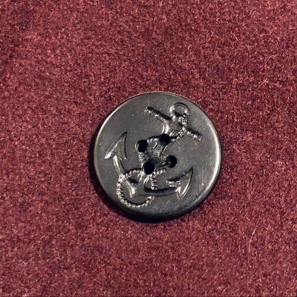 SOLD!! GAP | Burgundy Wool Blend Peacoat Jacket - Picture 4 of 6